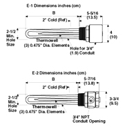 MTS-3 Series:Rugged Process Water Immersion Heater with 2 1/2