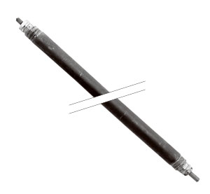 TRS and TRSCD Style:Tubular Heater Round Cross Section, 0.475 Inch Diameter, 750°F Max Sheath Temperature, 300 - 3000 Watts  - Discontinued