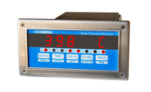 DP3300:Dual-Channel Process Monitor 1/8 DIN Size