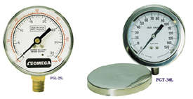 PGT-PGL:3 inch Test Guages and Low Pressure Diaphragm Gauges