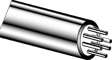 316-RTD-4W-MO-250:RTD MI Cable OMEGACLAD™ RTD Mineral Insulated Cable, 2, 3, or 4 Conductor MIC with MgO