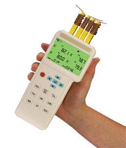 HH1384:4 Input Thermometer and Data Logger with USB Interface