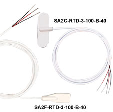 SA2C and SA2F Series:Flexible Molded RTD Surface Sensors