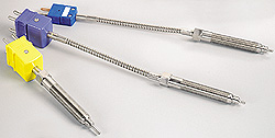 TERP, TEFE, SEFE and SERP:Thermocouple Probes for Plastic Extruders - Stainless Steel Tips